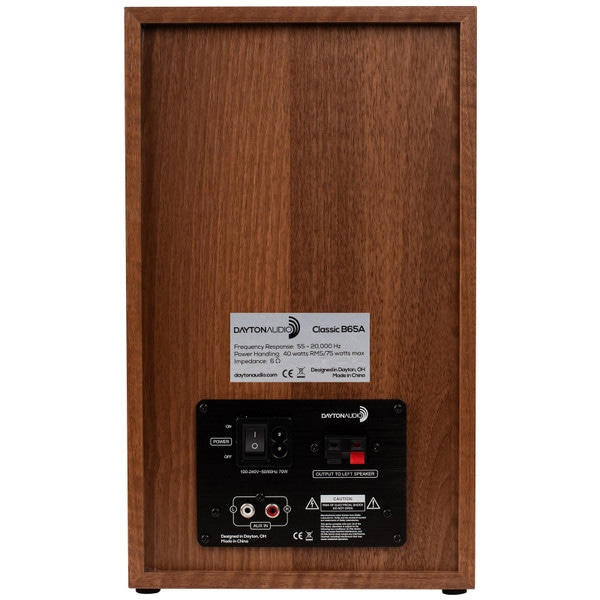 Main product image for Dayton Audio Classic B65A Powered Bluetooth Bookshelf Speaker Pair Wood300-261